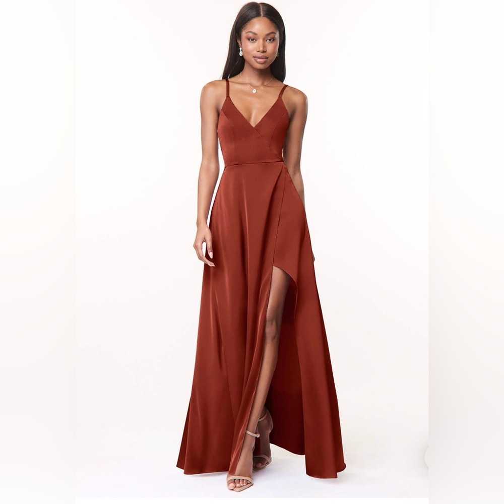 AZAZIE MAKSIM Satin Bridesmaid gown